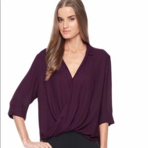 Ella Moss Sella Surplice Green Top